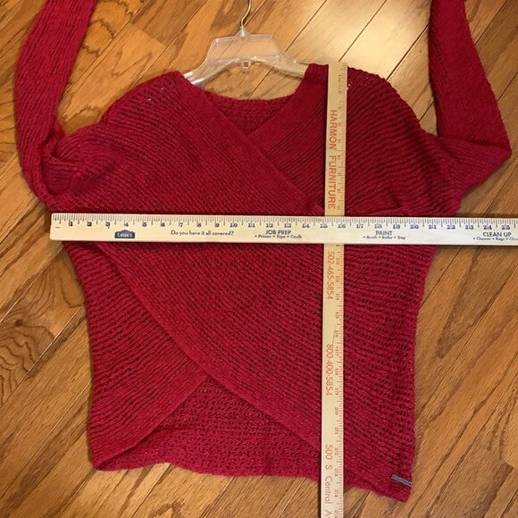 BILLABONG SIZE SMALL red wrap sweater - Picture 4 of 9